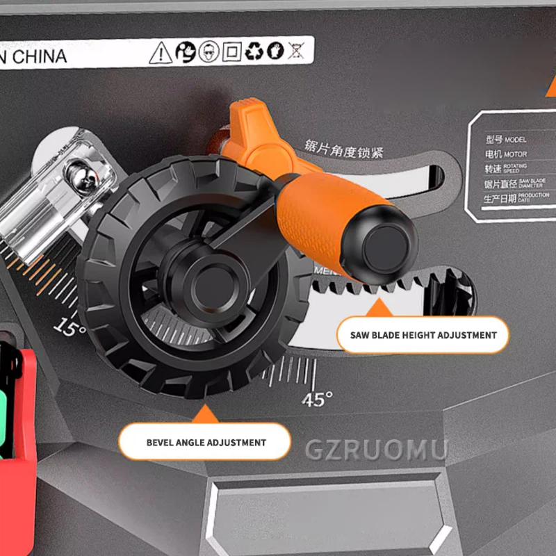 Mini Table Saw For Woodworking - 220V 2000W Tafelzaag Mini Desktop Elektrische