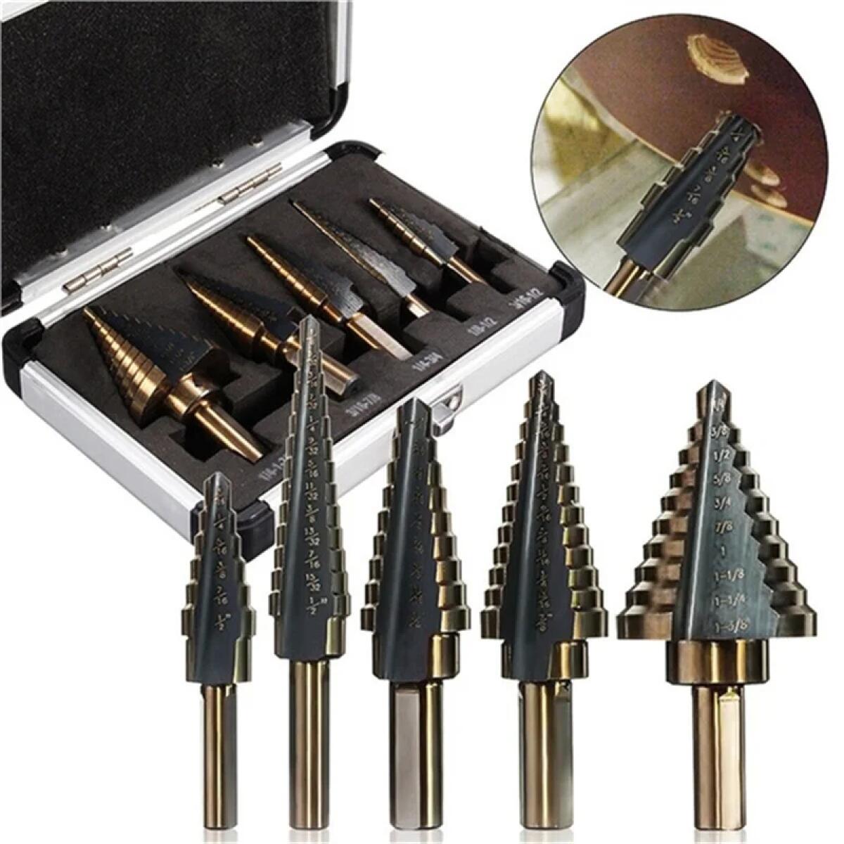 Hardware - 5-delige kobalt trapboorset HSS, meerdere 50