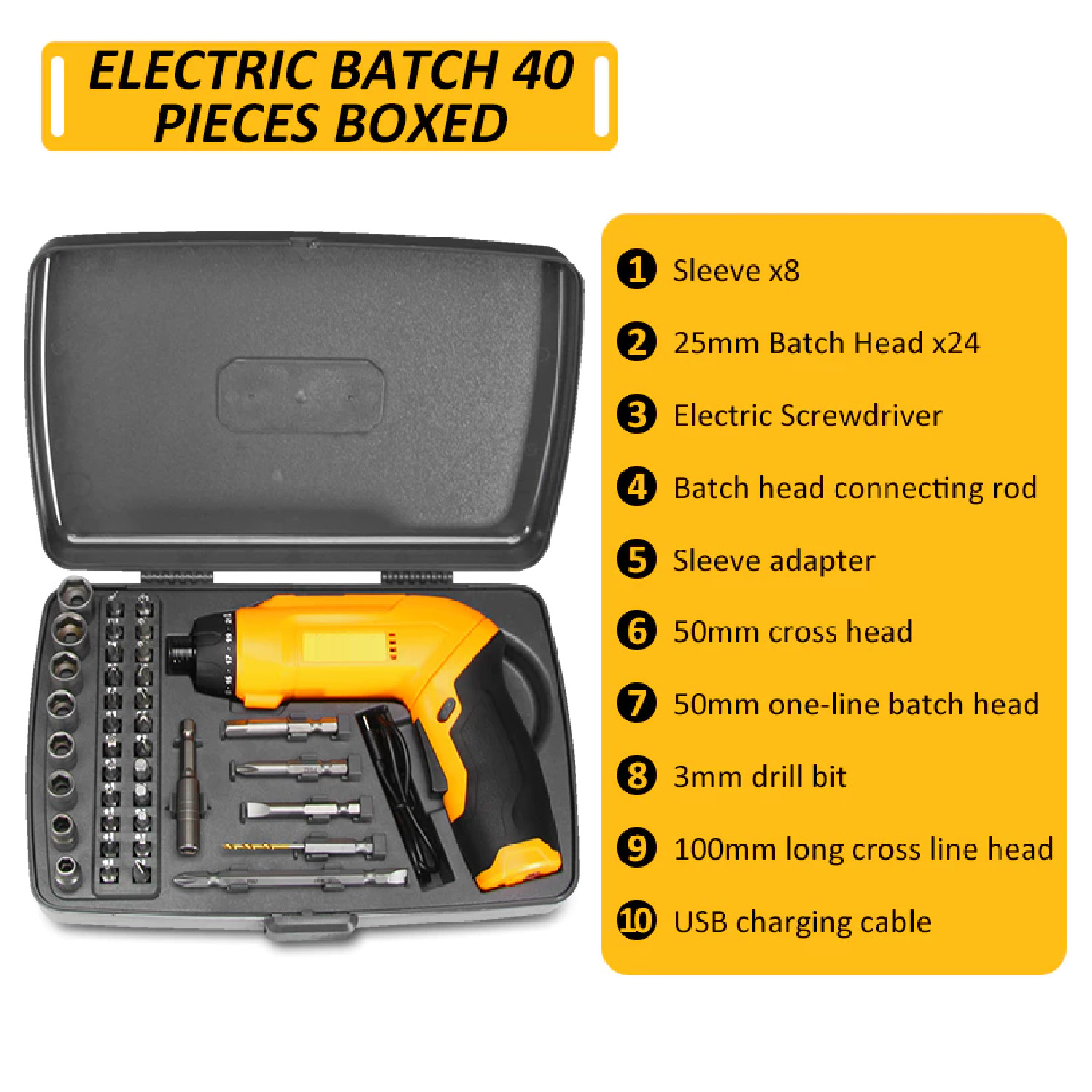Electric Screwdriver Rechargeable Usb - Mini elektrische schroevendraaier USB oplaadbare draagbare