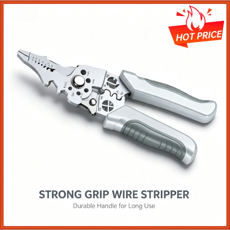 Automatic Wire Stripper Cutter - Multifunctionele industriële draadstripper, kniptang, crimptang, heavy-duty