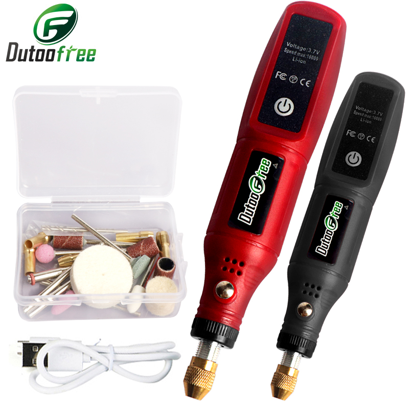 Cordless Rotary Tool Kit Accessories - USB draadloze roterende gereedschapsset houtbewerking graveerpen