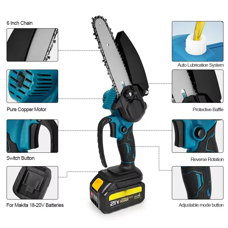 1700 RPM 6 Inch Mini Li-Ion El - Mini Electric Chainsaw 6 Inch recensie en prijs