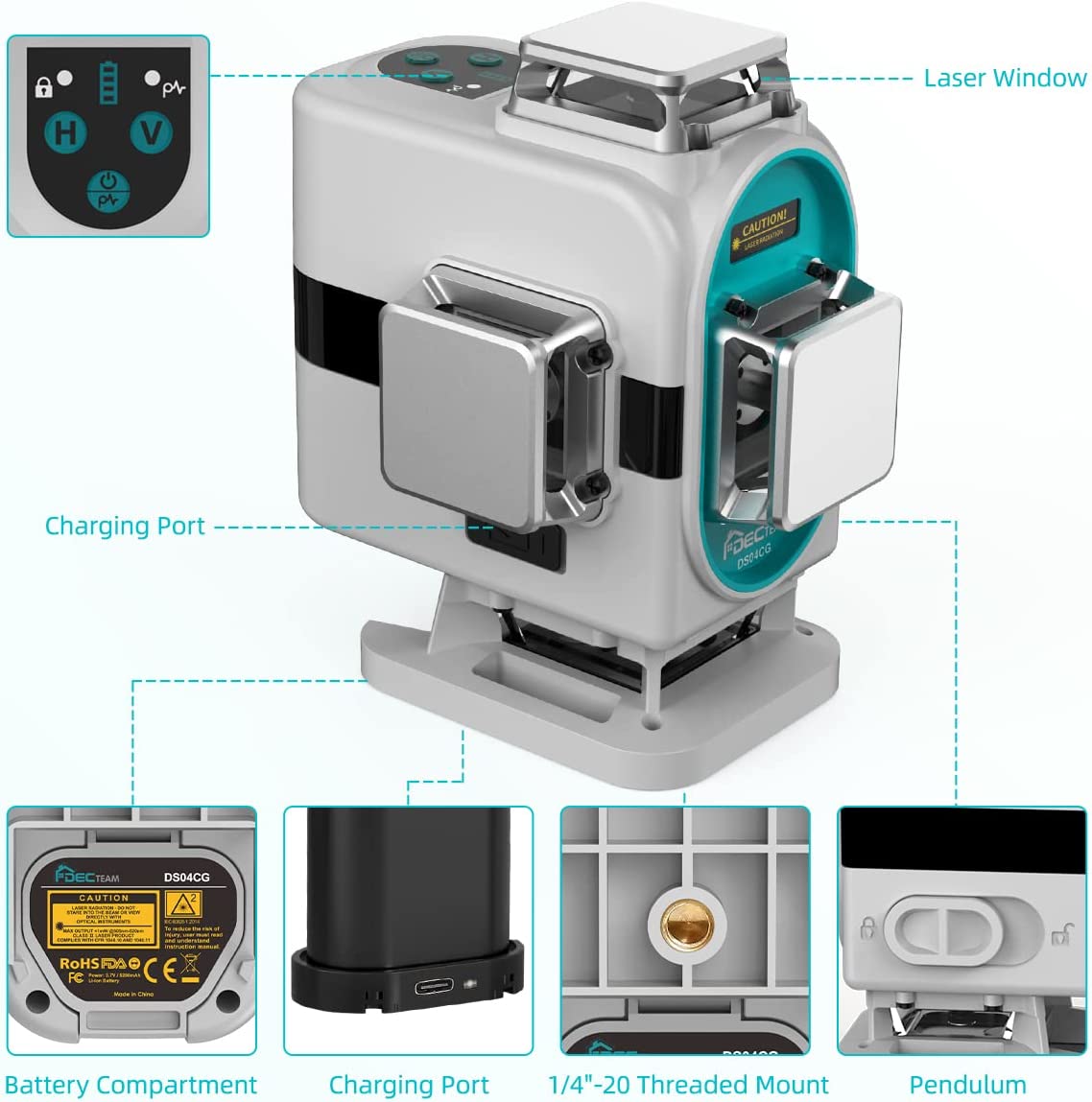 DS04CG Zelfnivellerende 16 Kru - Laser Level 16 Lines 4D Green recensie en prijs