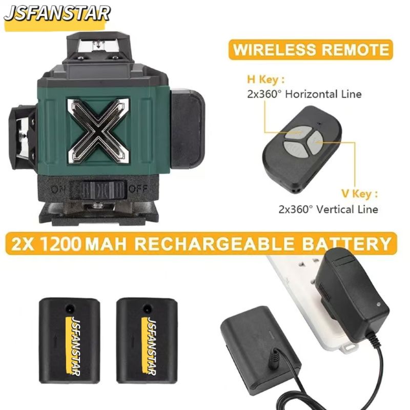 ATV4in1 Batterij-aangedreven,  - Laser Level 16 Lines 4D Green recensie en prijs