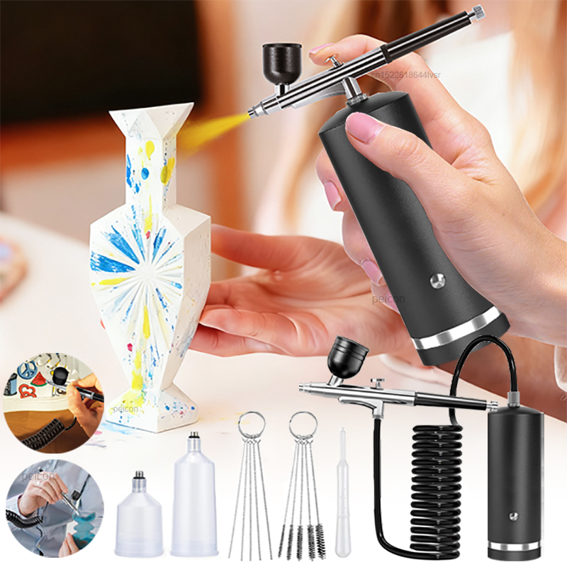 Airbrush met compressor Verfsp - Airbrush Kit With Mini Compressor recensie en prijs