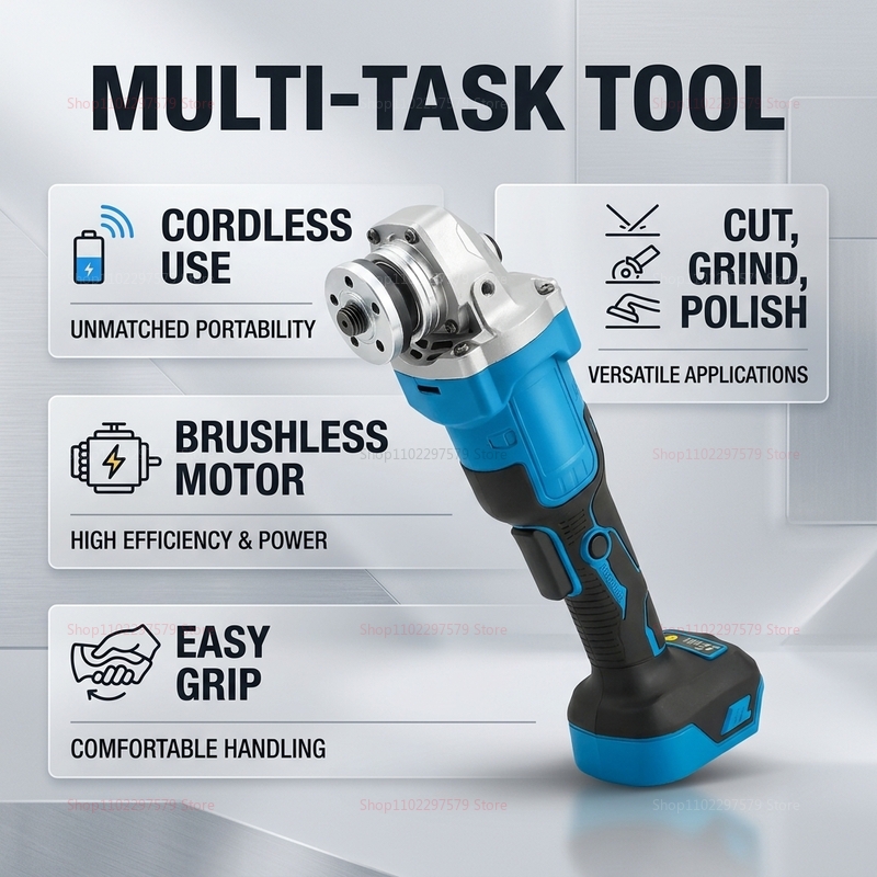 Draadloze borstelloze haakse s - Brushless Angle Grinder Battery Powered recensie en prijs