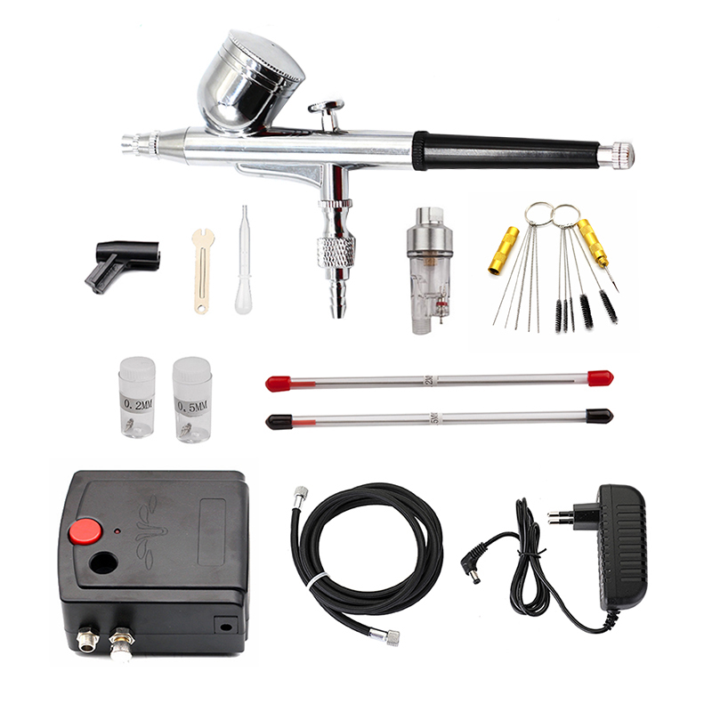 Dual-Action Spuitpistool Airbr - Airbrush Kit With Mini Compressor recensie en prijs