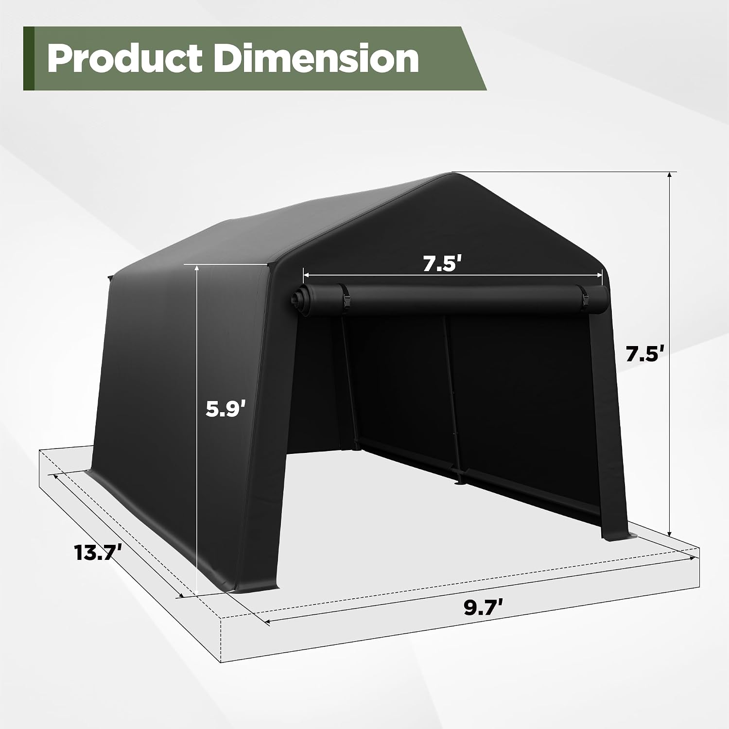 Draagbare buitenberging 8x14FT - Garden Tools recensie en prijs