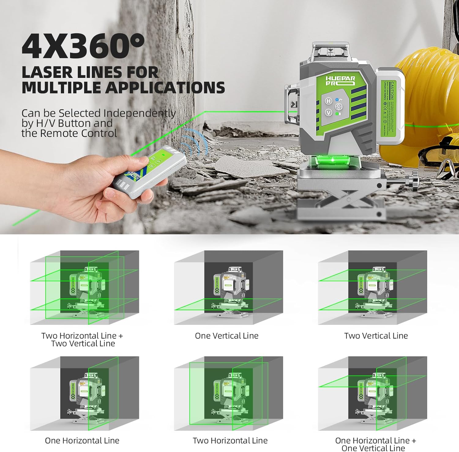Huepar Professional 4D kruisli - Laser Level 16 Lines 4D Green recensie en prijs